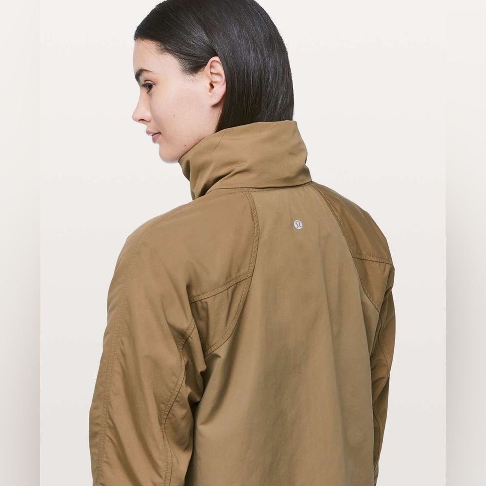 LULULEMON Always Effortless Jacket Brown Green Utility Hooded Athletic Walking 2 - Picture 3 of 15